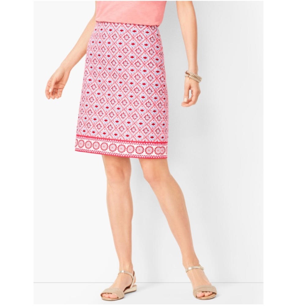 TALBOTS CANVAS COTTON A-LINE SKIRT